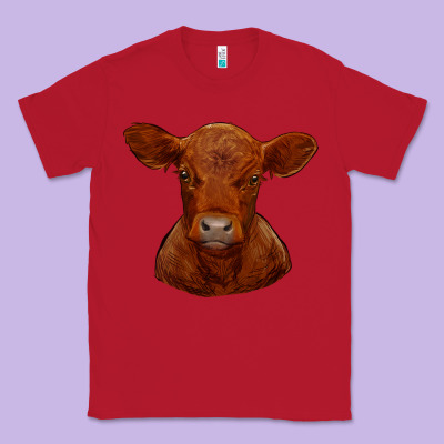 Red Angus Calf Classic Tee Designed By Ranaportraitstore