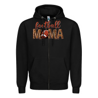 Black football mama Zipper Hoodie - texasbilliewilder