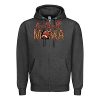 Charcoal Heather football mama Zipper Hoodie - texasbilliewilder