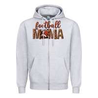 Heather Grey football mama Zipper Hoodie - texasbilliewilder