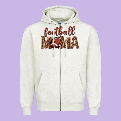 Football Mama Zipper Hoodie Designed By Texasbilliewilder