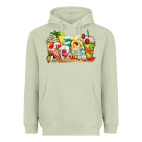 Matcha summer vibes coffee cups Heavyweight Hoodie - Zillion Design Studio