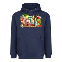 Navy summer vibes coffee cups Heavyweight Hoodie - Zillion Design Studio