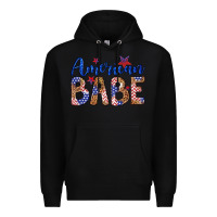 Black american babe Premium Hoodie - LillyAllenDesigns