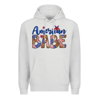 Dove Grey american babe Premium Hoodie - LillyAllenDesigns