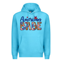 Ocean Blue american babe Premium Hoodie - LillyAllenDesigns