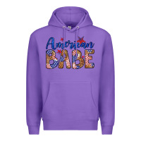 Purple american babe Premium Hoodie - LillyAllenDesigns