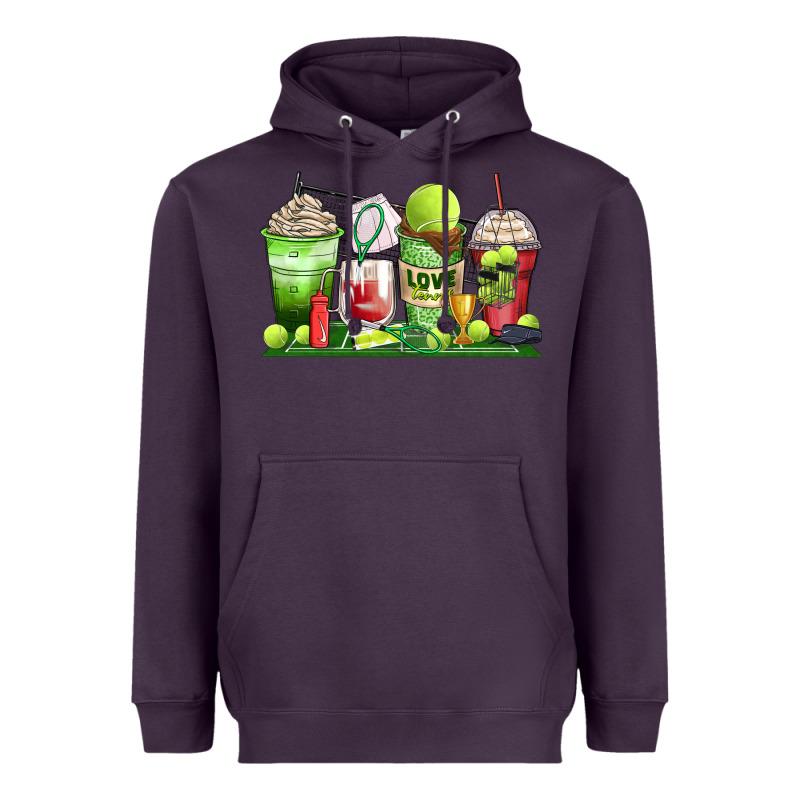 Tennis Coffee Cups Heavyweight Hoodie by Zillion Design Studio | Teevron