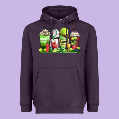 Tennis Coffee Cups Heavyweight Hoodie Designed By Zillion Design Studio