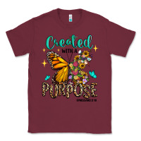 Burgundy created with a purpose ephesians 2 10 Classic Tee - RanaPortraitStore