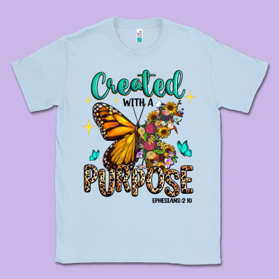 Created With A Purpose Ephesians 2 10 Classic Tee Designed By Ranaportraitstore
