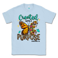 Dusty Blue created with a purpose ephesians 2 10 Classic Tee - RanaPortraitStore