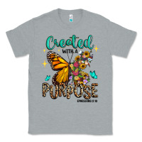 Heather Grey created with a purpose ephesians 2 10 Classic Tee - RanaPortraitStore