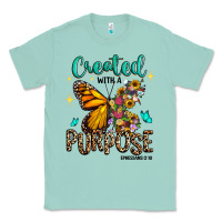 Seafoam created with a purpose ephesians 2 10 Classic Tee - RanaPortraitStore