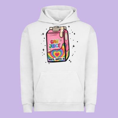 Gay Juice Urban Hoodie Designed By Maliassmallbusiness