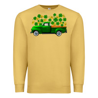 Antique Gold st patricks shamrock gold truck Premium Sweatshirt - FaDigitalArtStudio