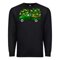 Black st patricks shamrock gold truck Premium Sweatshirt - FaDigitalArtStudio