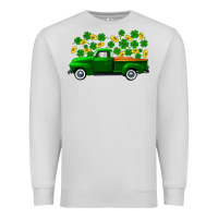 Dove Grey st patricks shamrock gold truck Premium Sweatshirt - FaDigitalArtStudio