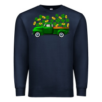 Navy st patricks shamrock gold truck Premium Sweatshirt - FaDigitalArtStudio