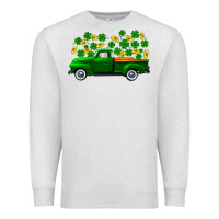 Oatmeal Heather st patricks shamrock gold truck Premium Sweatshirt - FaDigitalArtStudio
