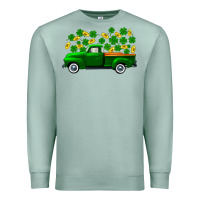 Seafoam st patricks shamrock gold truck Premium Sweatshirt - FaDigitalArtStudio