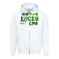 One Lucky Certified Medical Assistant Cma Zipper Hoodie | Teevron