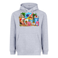 Heather Grey travel coffee cups Heavyweight Hoodie - Zillion Design Studio