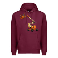 Burgundy Boom Lift Premium Hoodie - LillyAllenDesigns