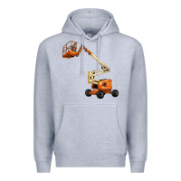 Heather Grey Boom Lift Premium Hoodie - LillyAllenDesigns