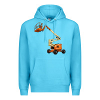 Ocean Blue Boom Lift Premium Hoodie - LillyAllenDesigns