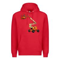 Red Boom Lift Premium Hoodie - LillyAllenDesigns