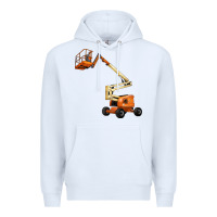White Boom Lift Premium Hoodie - LillyAllenDesigns