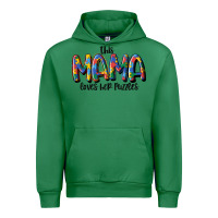 Emerald this mama loves her puzzle Urban Hoodie - MaliasSmallBusiness
