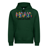 Forest Green this mama loves her puzzle Urban Hoodie - MaliasSmallBusiness