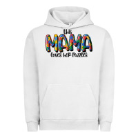 Pigment Lunar Rock this mama loves her puzzle Urban Hoodie - MaliasSmallBusiness