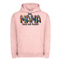 Pigment Salmon this mama loves her puzzle Urban Hoodie - MaliasSmallBusiness