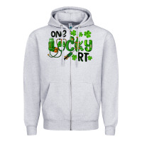 Heather Grey One Lucky Respiratory Terapist Zipper Hoodie - RanaPortraitStore