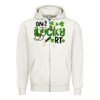 Oatmeal Heather One Lucky Respiratory Terapist Zipper Hoodie - RanaPortraitStore