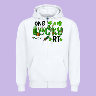 Zipper Hoodie One Lucky Respiratory Terapist