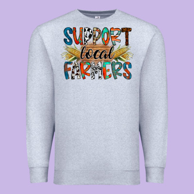 Support Local Farmers Premium Sweatshirt Designed By Racoondesign