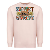 Pale Pink support local farmers Premium Sweatshirt - RacoonDesign