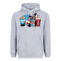 Heather Grey usa coffee cups Heavyweight Hoodie - Zillion Design Studio