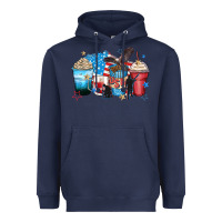 Navy usa coffee cups Heavyweight Hoodie - Zillion Design Studio