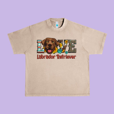 Love Labrador Retriever Urban Heavy Tee Designed By Artiststas