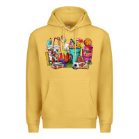 Antique Gold p.e. teacher coffee cups Premium Hoodie - NancyCooperArtShop