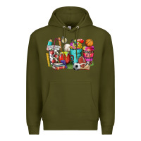 Army Green p.e. teacher coffee cups Premium Hoodie - NancyCooperArtShop
