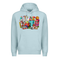 Blue Mist p.e. teacher coffee cups Premium Hoodie - NancyCooperArtShop