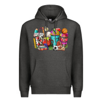 Charcoal Heather p.e. teacher coffee cups Premium Hoodie - NancyCooperArtShop