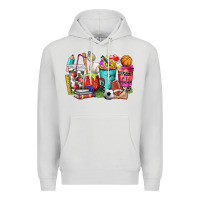 Dove Grey p.e. teacher coffee cups Premium Hoodie - NancyCooperArtShop