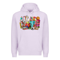 Lilac p.e. teacher coffee cups Premium Hoodie - NancyCooperArtShop